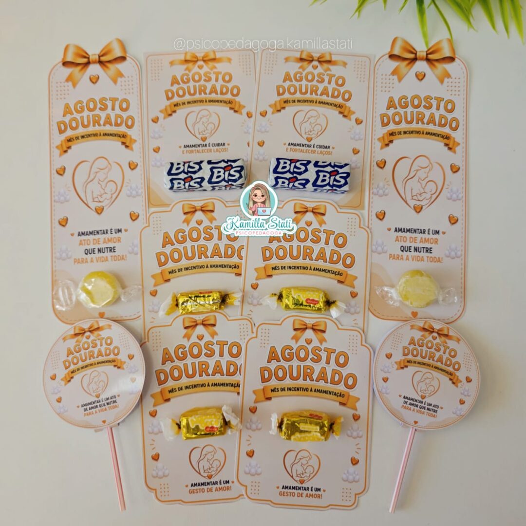Lembrancinhas Agosto dourado
