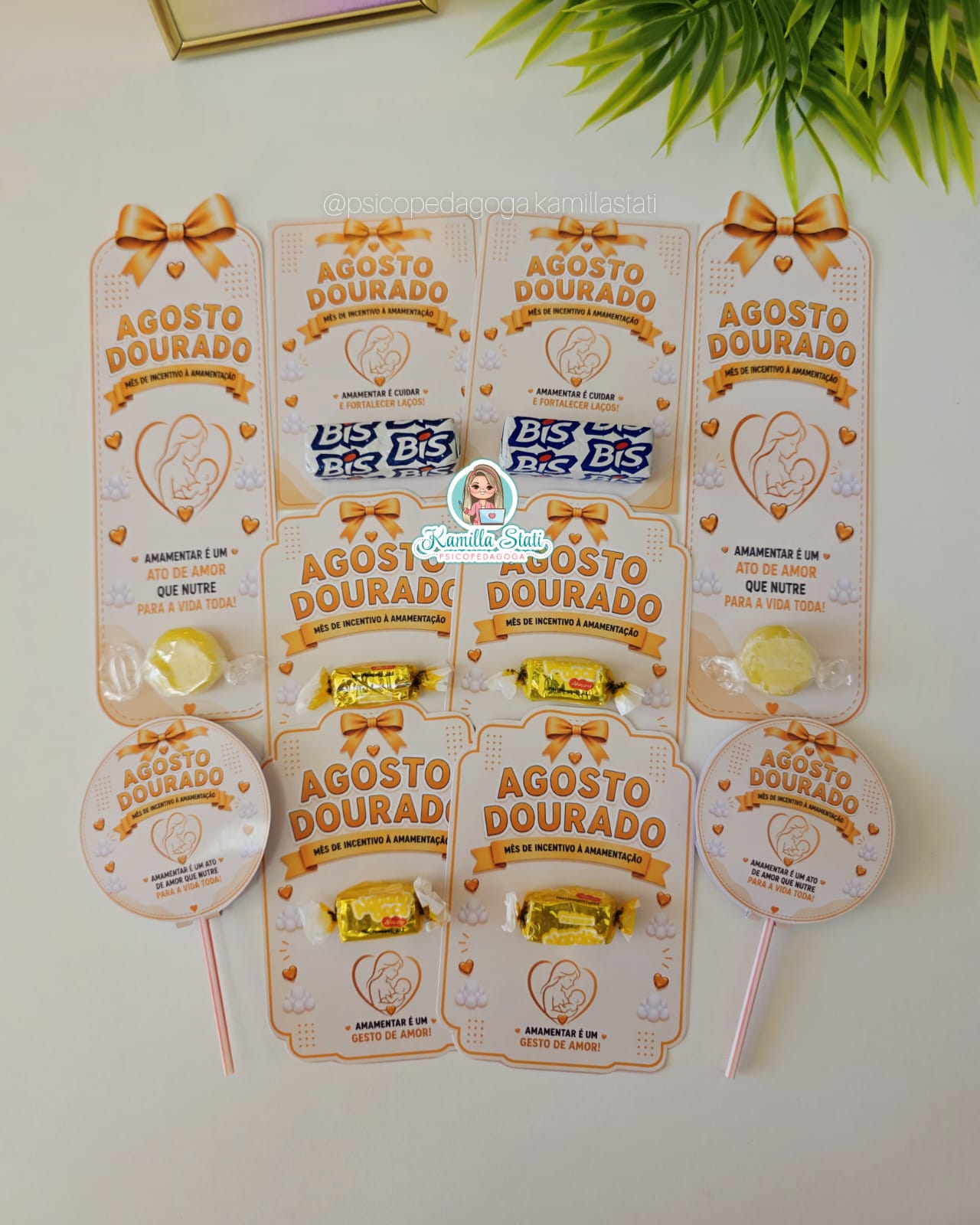 Lembrancinhas Agosto dourado