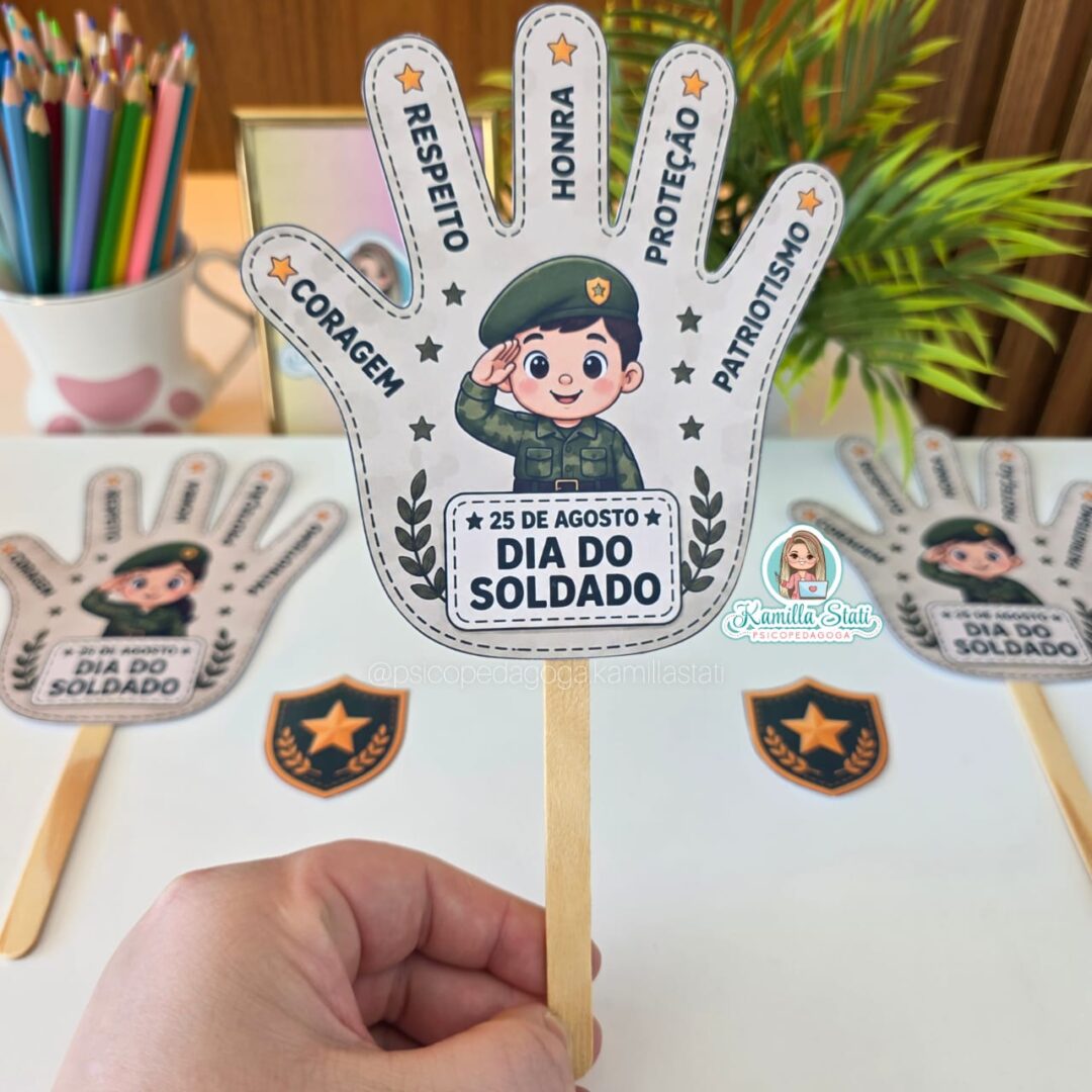 Palitoche mãozinha dia do soldado