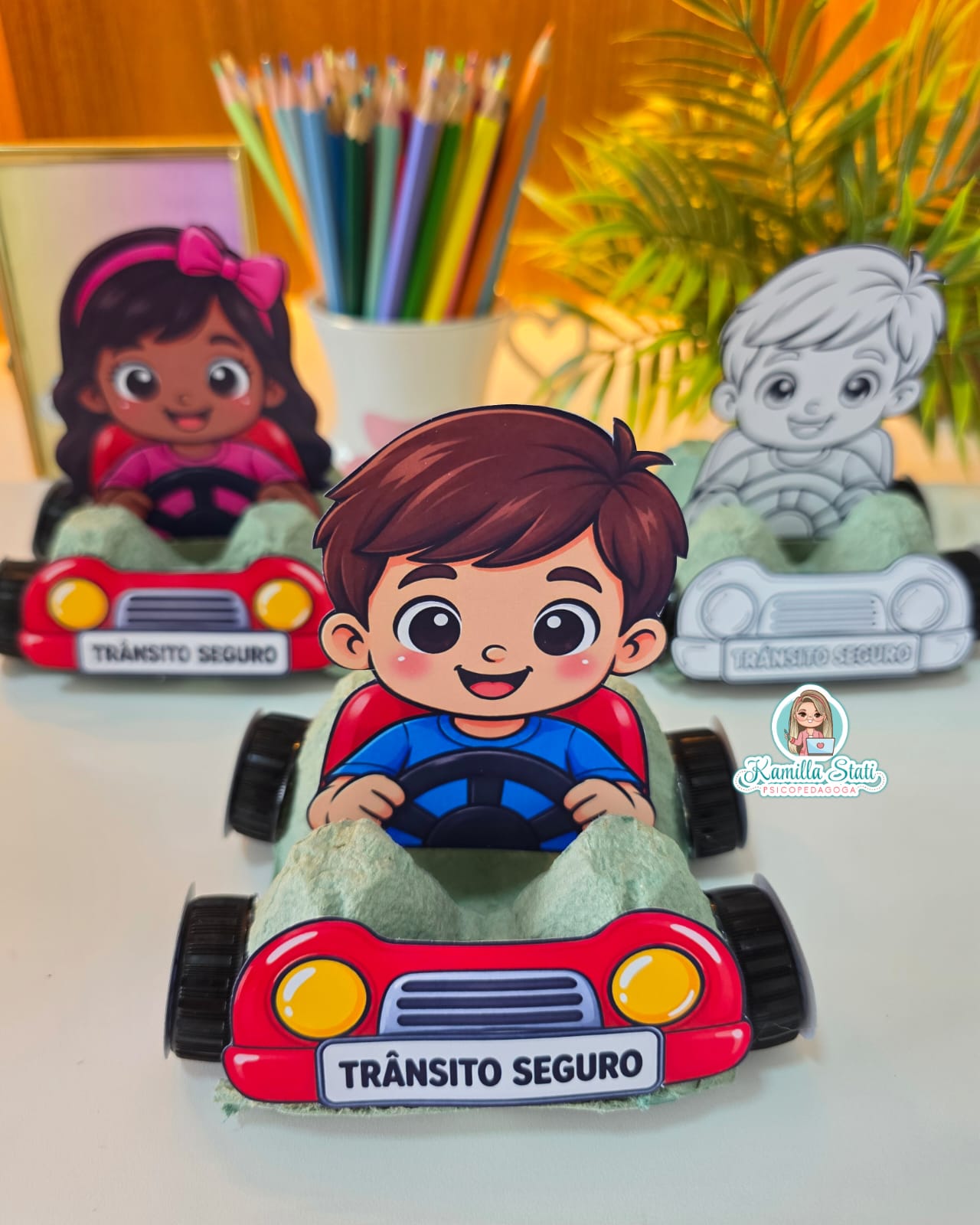 Carro interativo dia do trânsito
