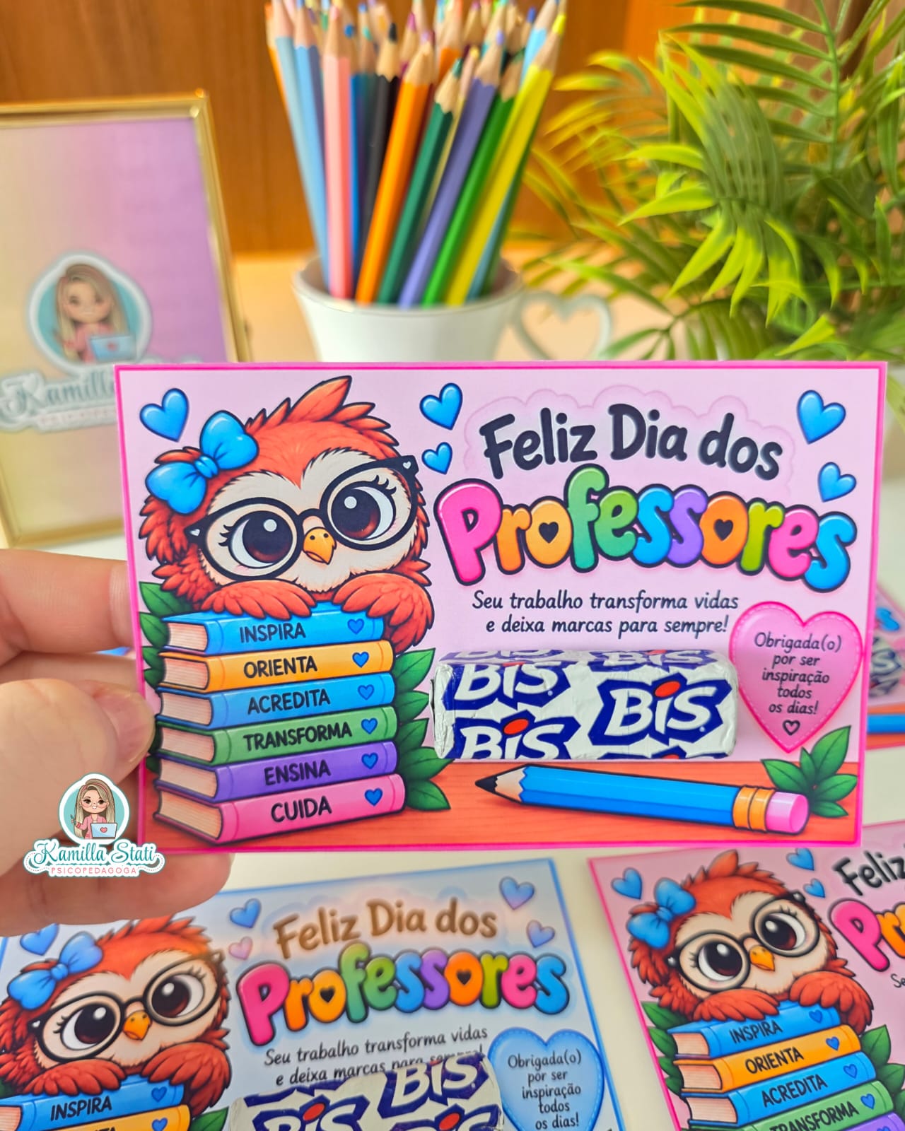 Cartão dia dos professores coruja - Imagem 2