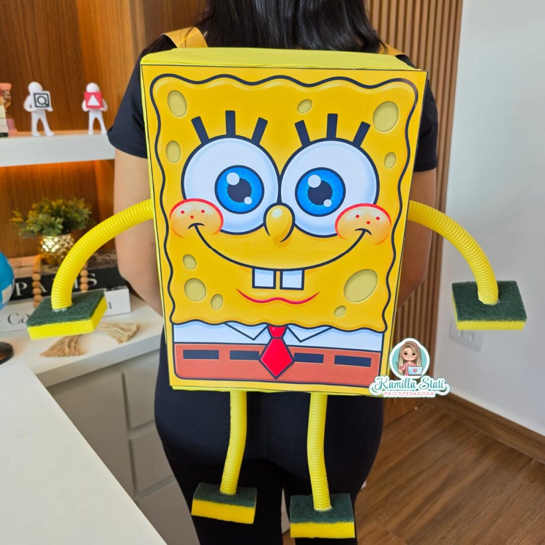 Mochila maluca esponjinha dia das crianças