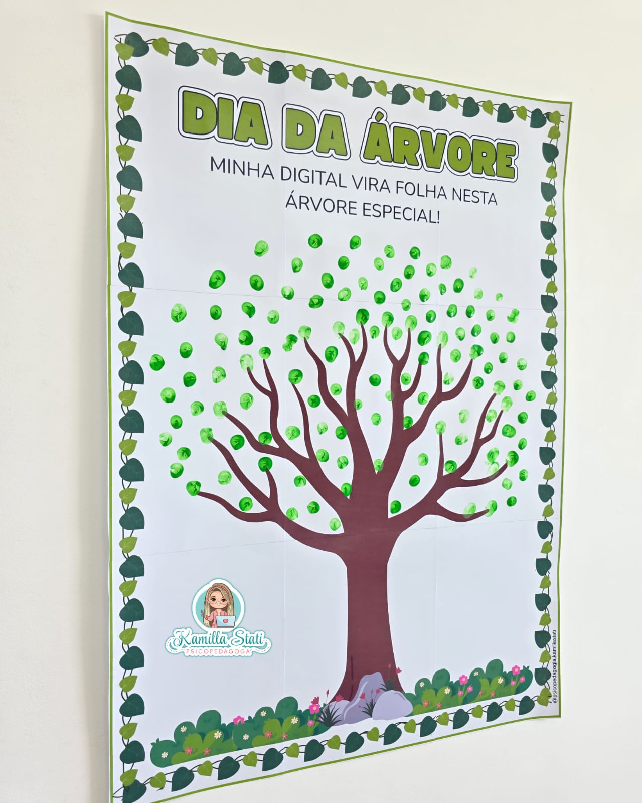 Mural dos dedinhos dia da árvore 2 - Imagem 2