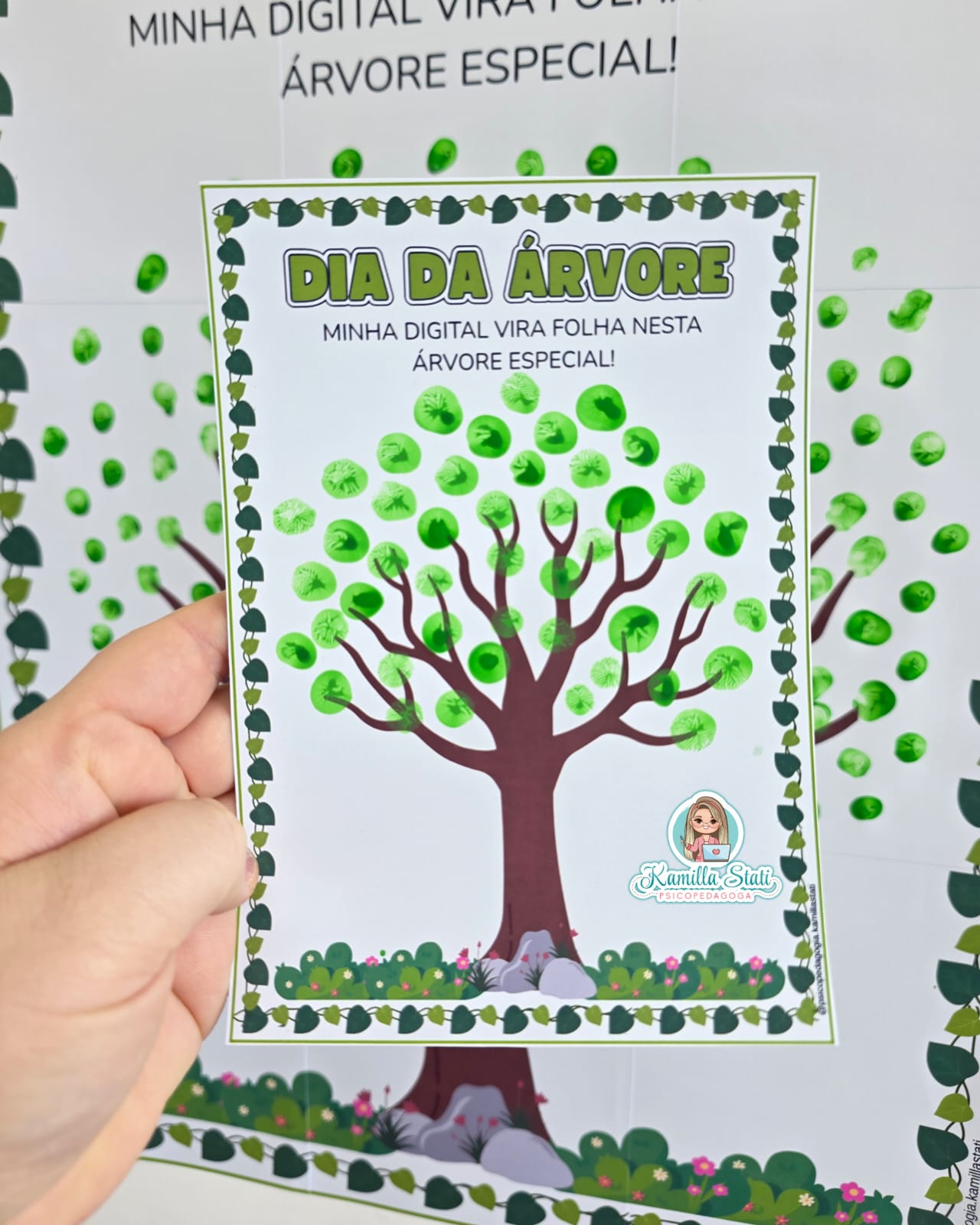 Mural dos dedinhos dia da árvore 2 - Imagem 4