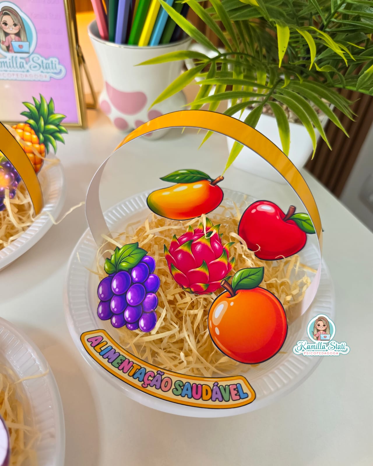 Cestinha de frutas alimentação saudável - Imagem 5