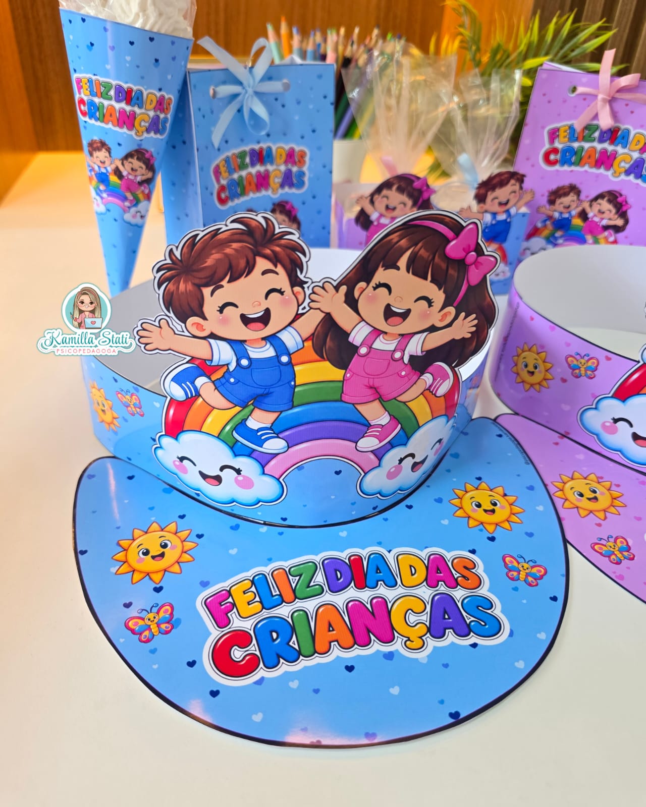 Lembrancinhas dia das crianças arco-íris - Imagem 2
