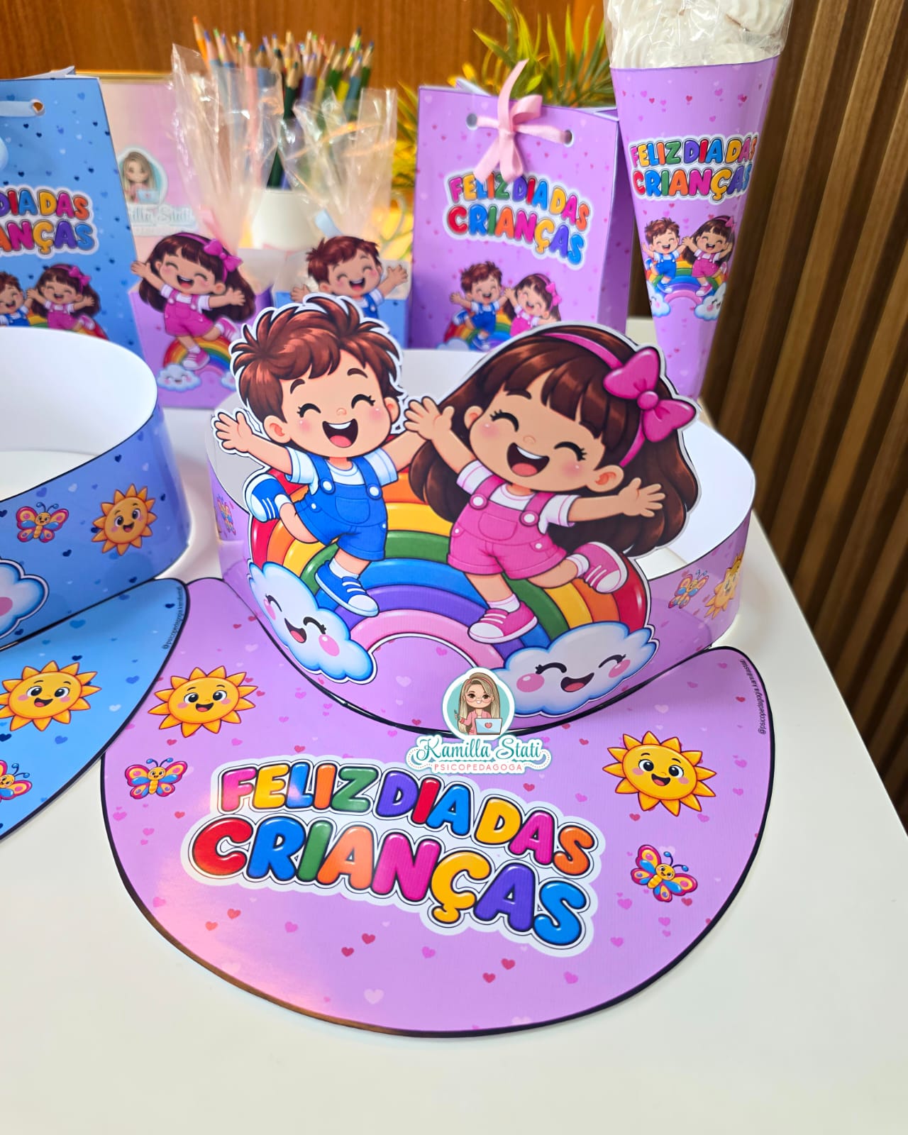 Lembrancinhas dia das crianças arco-íris - Imagem 3