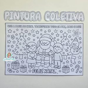 Pintura coletiva Natal papai noel 1
